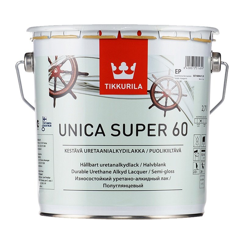 ТИККУРИЛА Уника Супер 60 EP (UNICA SUPER) алкидоуретановый лак .